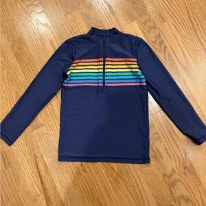 Primary Rainbow Zip Rashguard 6-7